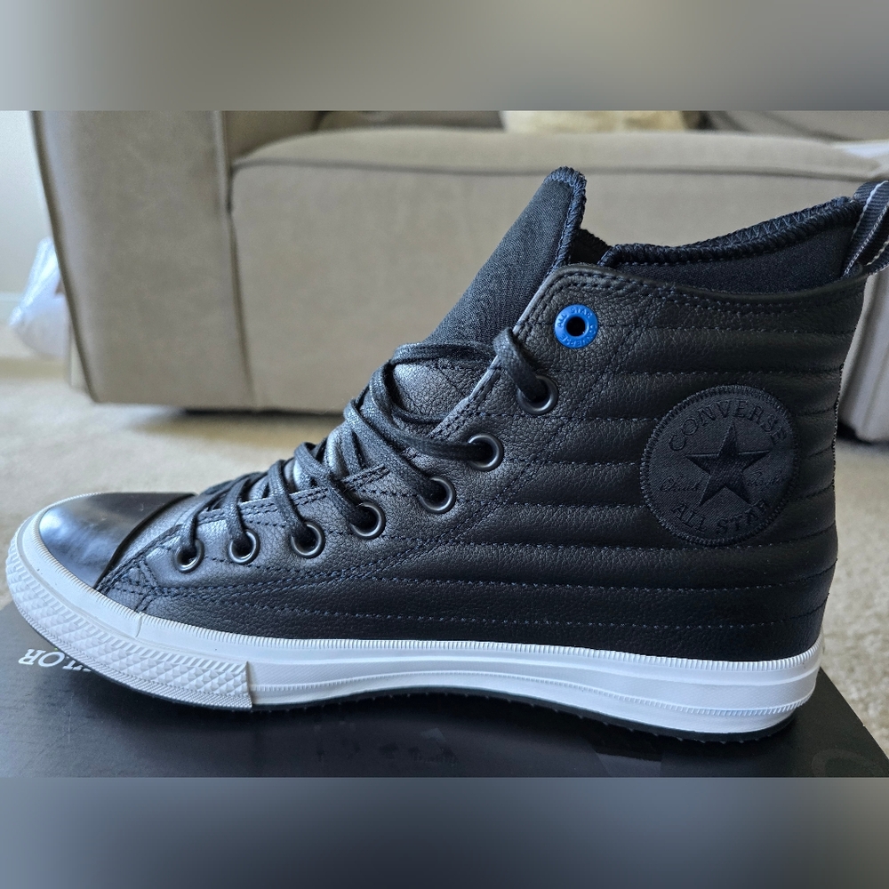 Converse - Chuck Taylor All Star Waterproof Boot Quilted Leather - Black Mens 9